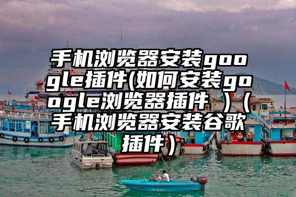 手机浏览器安装google插件(如何安装google浏览器插件 )（手机浏览器安装谷歌插件）