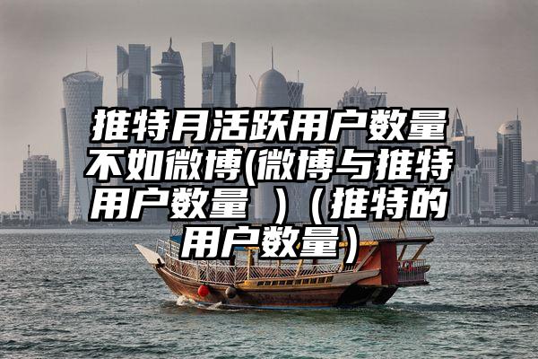 推特月活跃用户数量不如微博(微博与推特用户数量 )（推特的用户数量）
