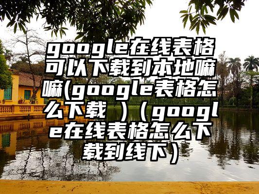 google在线表格可以下载到本地嘛嘛(google表格怎么下载 )（google在线表格怎么下载到线下）