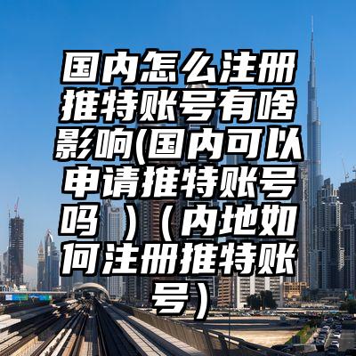 国内怎么注册推特账号有啥影响(国内可以申请推特账号吗 )（内地如何注册推特账号）