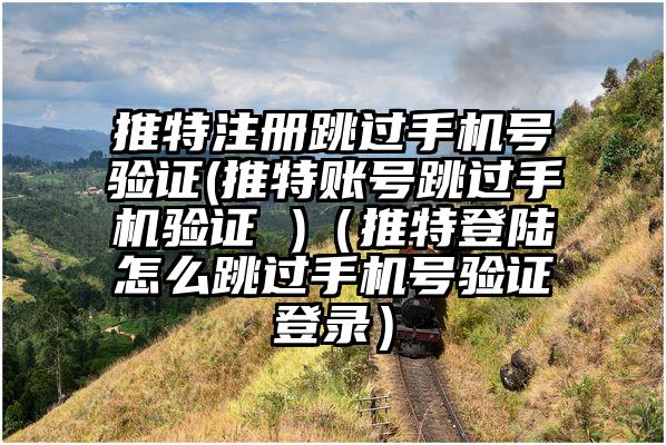 推特注册跳过手机号验证(推特账号跳过手机验证 )（推特登陆怎么跳过手机号验证登录）