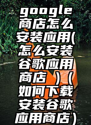 google商店怎么安装应用(怎么安装谷歌应用商店 )（如何下载安装谷歌应用商店）