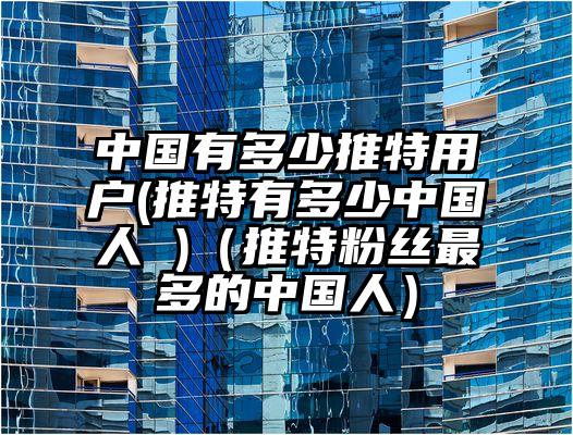 中国有多少推特用户(推特有多少中国人 )（推特粉丝最多的中国人）