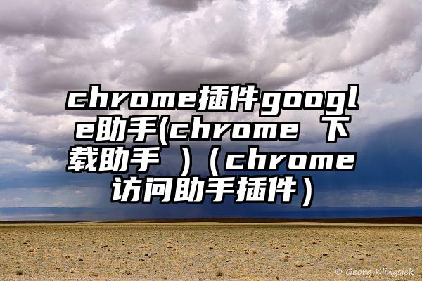 chrome插件google助手(chrome 下载助手 )（chrome访问助手插件）