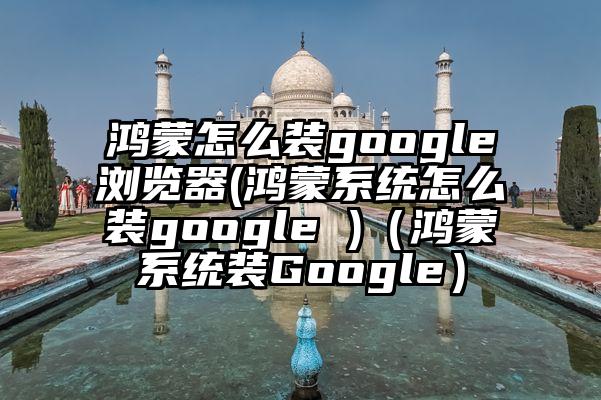 鸿蒙怎么装google浏览器(鸿蒙系统怎么装google )（鸿蒙系统装Google）
