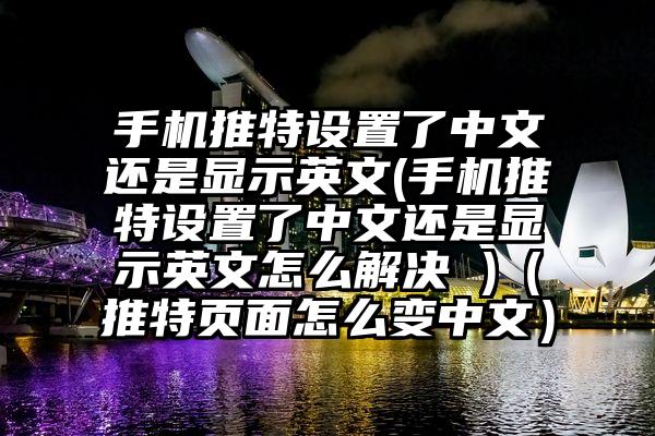手机推特设置了中文还是显示英文(手机推特设置了中文还是显示英文怎么解决 )（推特页面怎么变中文）
