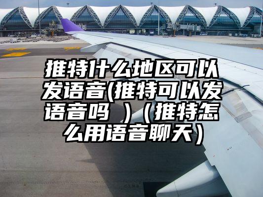 推特什么地区可以发语音(推特可以发语音吗 )（推特怎么用语音聊天）