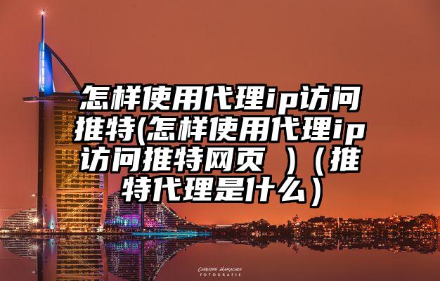 怎样使用代理ip访问推特(怎样使用代理ip访问推特网页 )（推特代理是什么）