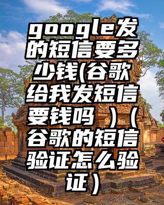 google发的短信要多少钱(谷歌给我发短信要钱吗 )（谷歌的短信验证怎么验证）