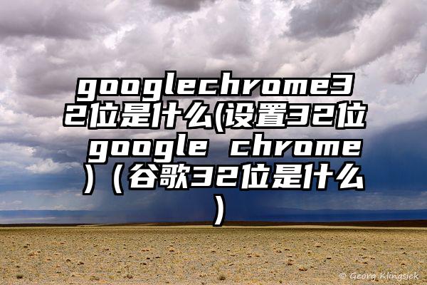 googlechrome32位是什么(设置32位 google chrome )（谷歌32位是什么）
