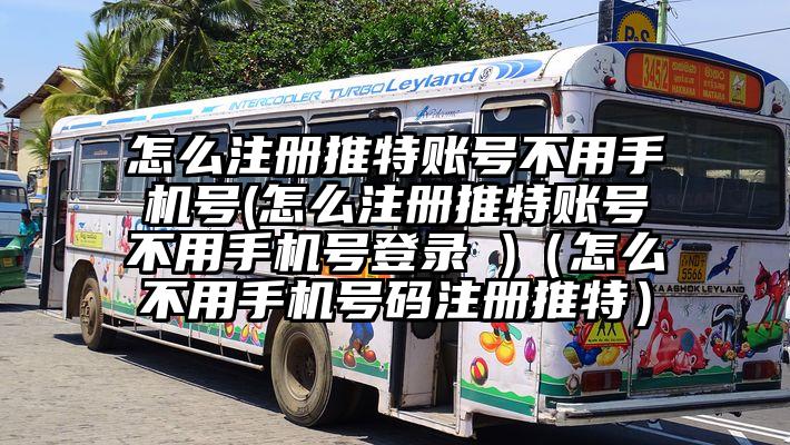 怎么注册推特账号不用手机号(怎么注册推特账号不用手机号登录 )（怎么不用手机号码注册推特）
