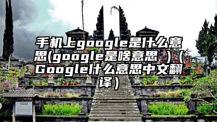 手机上google是什么意思(google是啥意思 )（Google什么意思中文翻译）
