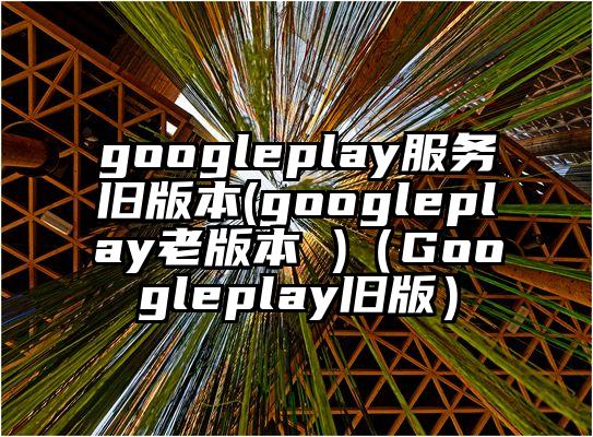 googleplay服务旧版本(googleplay老版本 )（Googleplay旧版）