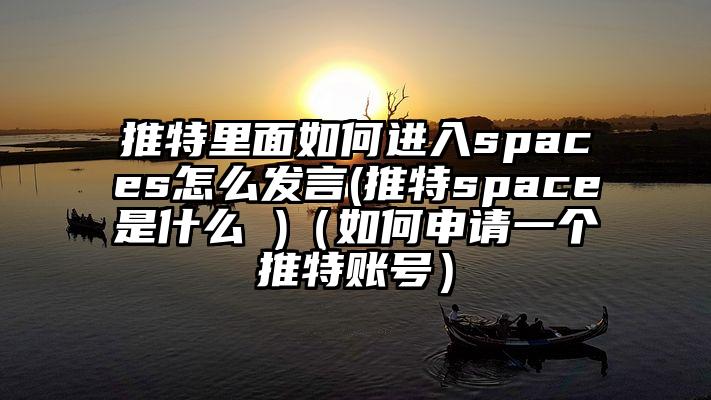 推特里面如何进入spaces怎么发言(推特space是什么 )（如何申请一个推特账号）