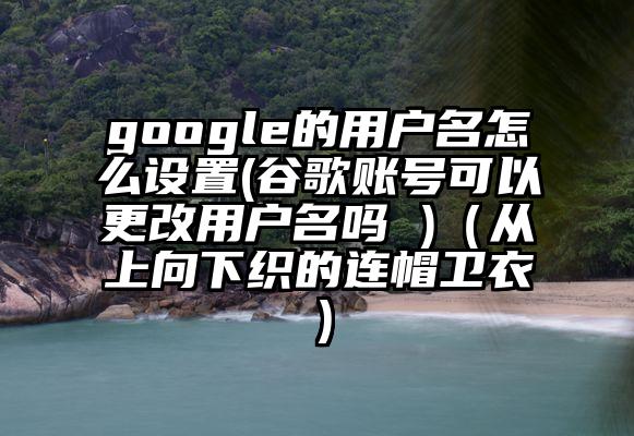 google的用户名怎么设置(谷歌账号可以更改用户名吗 )（从上向下织的连帽卫衣）