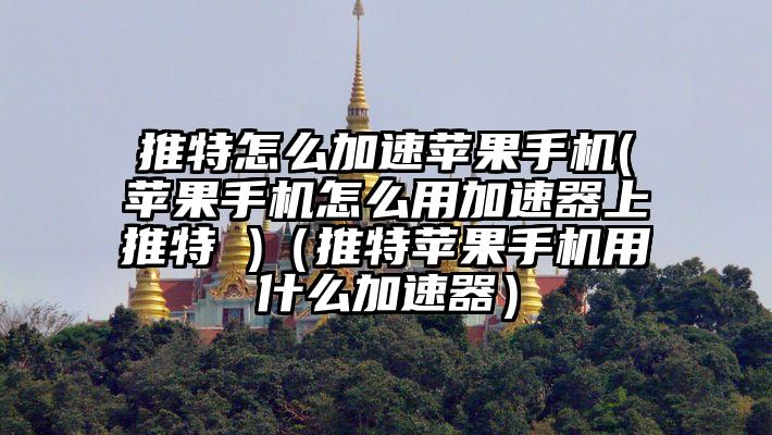 推特怎么加速苹果手机(苹果手机怎么用加速器上推特 )（推特苹果手机用什么加速器）